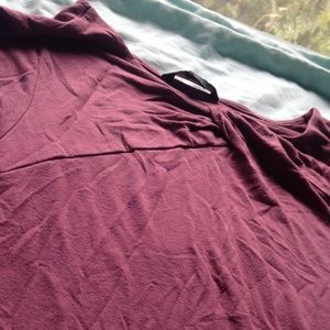 Purple short sleeve shirt